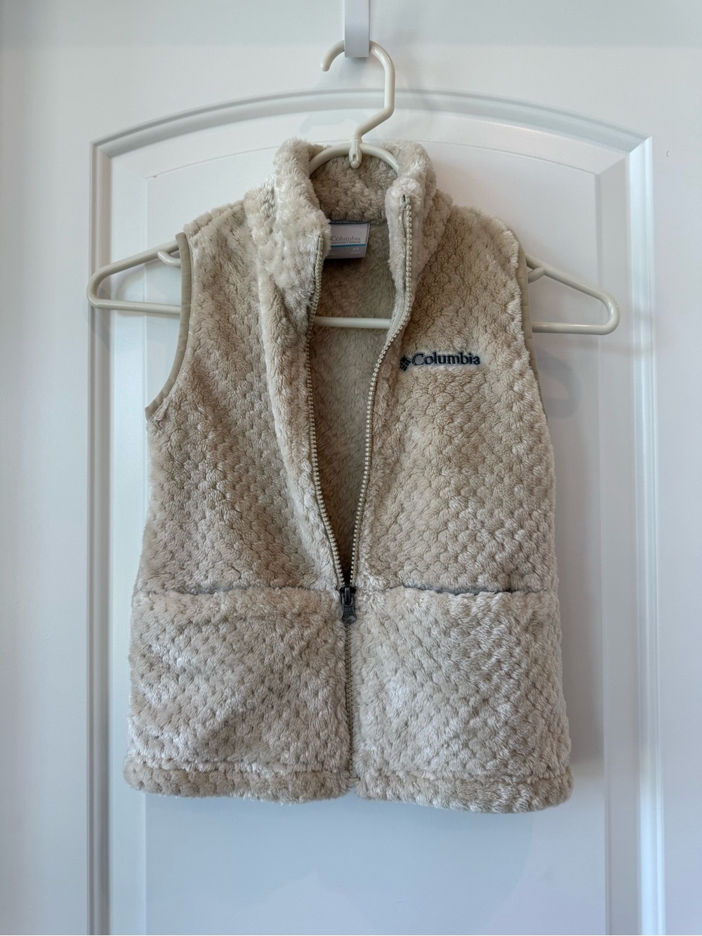 Columbia Soft Cream Sherpa Fleece Jacket Vest
